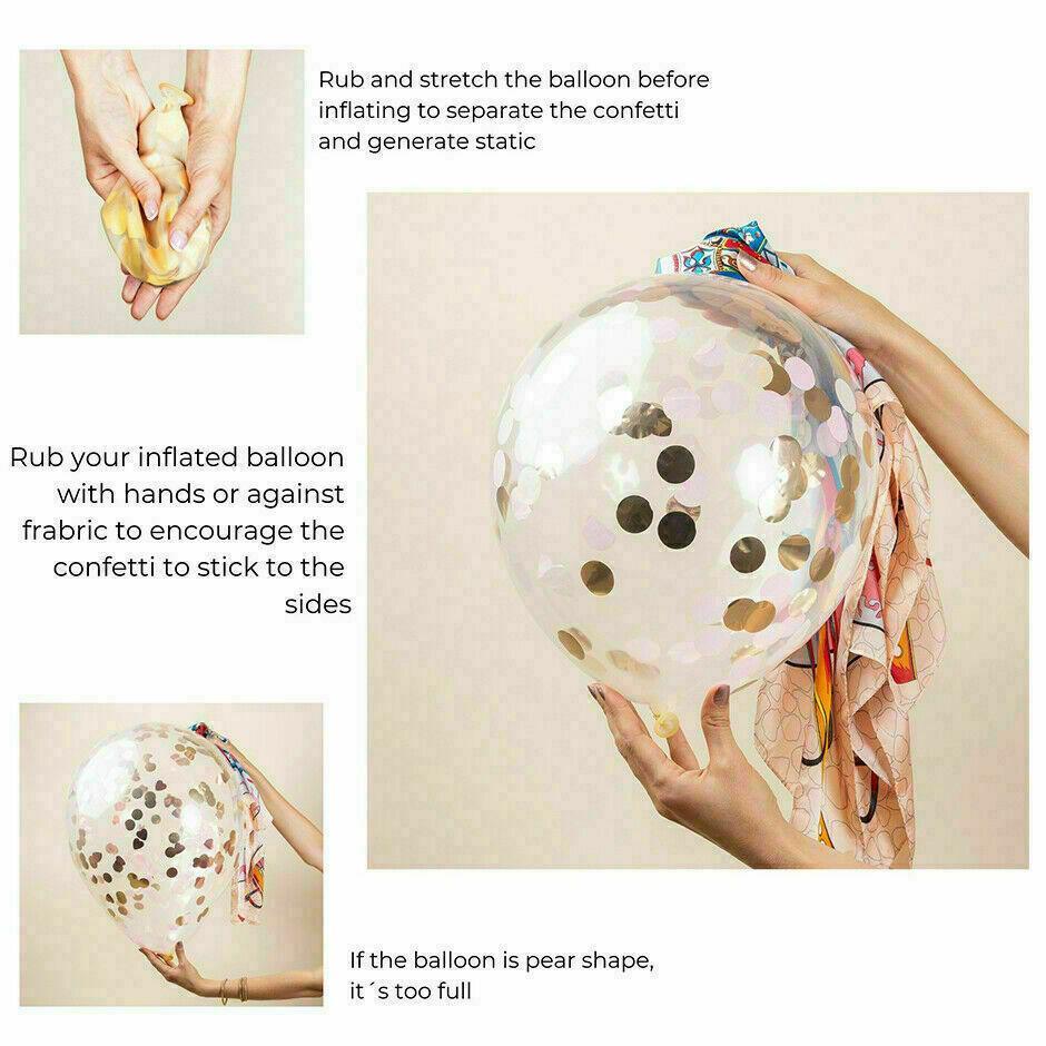 10/100X 30Cm Confetti Glitter Balloons for Party & Wedding - 30cm  Black*100pcs 5