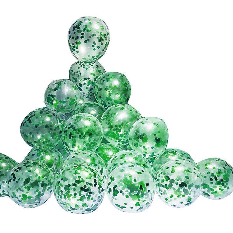 10/100X 30Cm Confetti Glitter Balloons for Party & Wedding - 30cm Green *10pcs 12