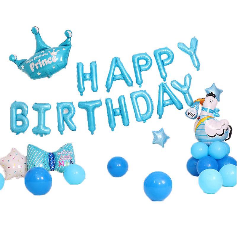 45-50 Pcs Happy Birthday 3D Unicorn Decoration Balloons Diy Decor Party Set - 01 11