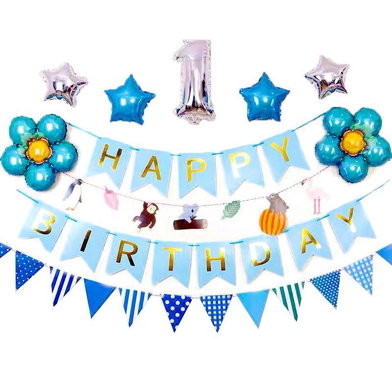 45-50 Pcs Happy Birthday 3D Unicorn Decoration Balloons Diy Decor Party Set - 05 9