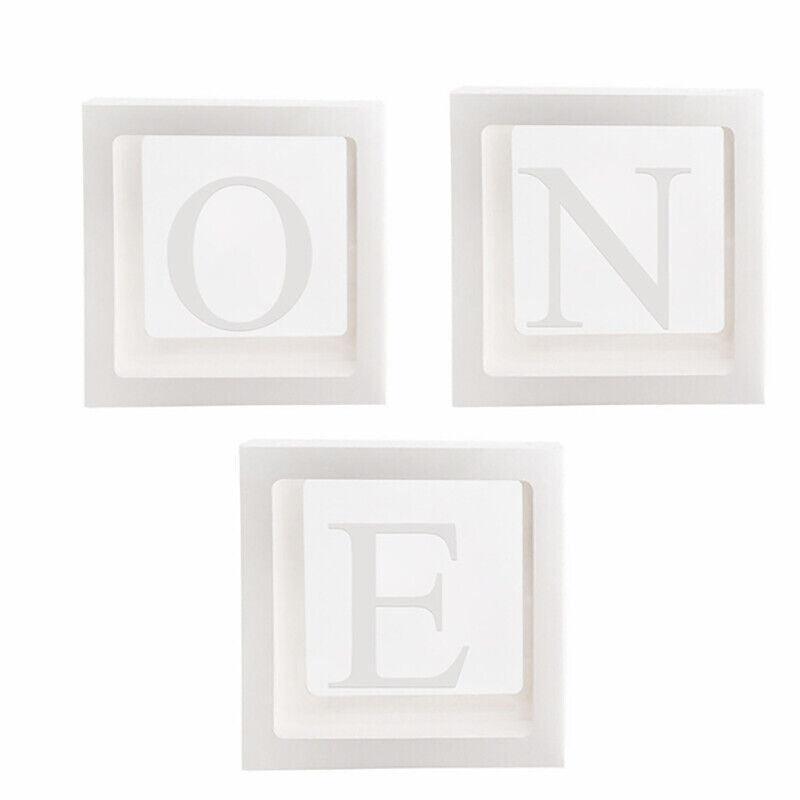 3/4pcs Transparent Balloon Box Set for First Birthday Party or Celebration Display - Love 8