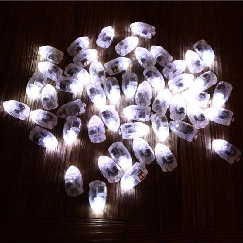 10PCS LED Balloon Lamp Lights Lantern Light Balloons Glow Christmas Party - White 3