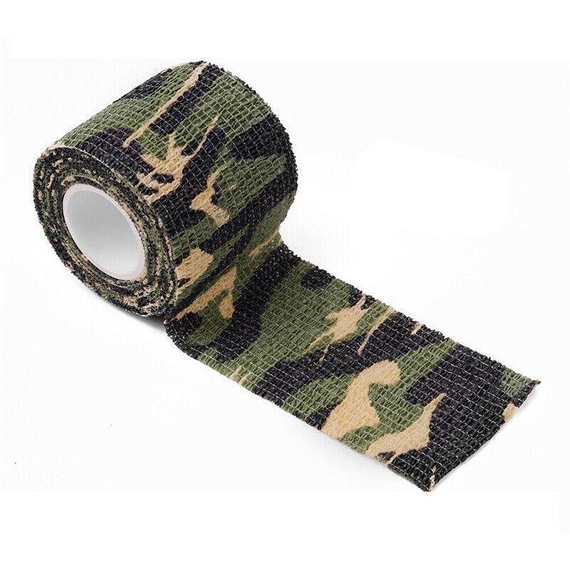 4 Roll Tape Army Camo Wrap Rifle Gun Shooting Hunting Camouflage Stealth Webbing - 4 Mixed Colours 4