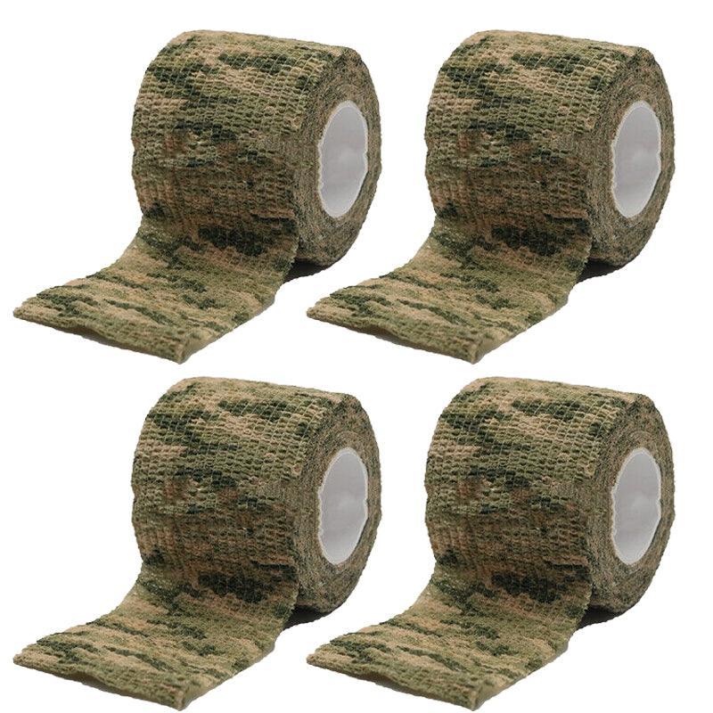 4 Roll Tape Army Camo Wrap Rifle Gun Shooting Hunting Camouflage Stealth Webbing - Desert Camouflage 7