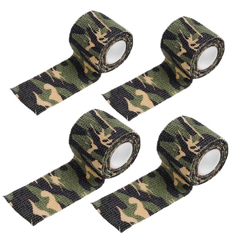 4 Roll Tape Army Camo Wrap Rifle Gun Shooting Hunting Camouflage Stealth Webbing - Jungle Camouflage 6