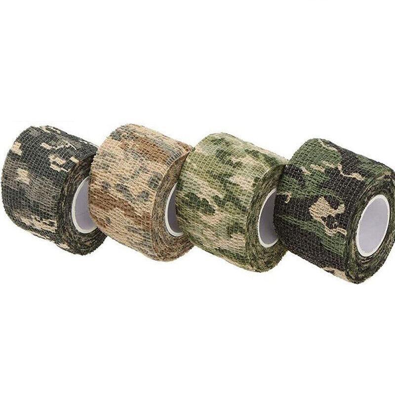 4 Roll Tape Army Camo Wrap Rifle Gun Shooting Hunting Camouflage Stealth Webbing - Jungle Camouflage 10