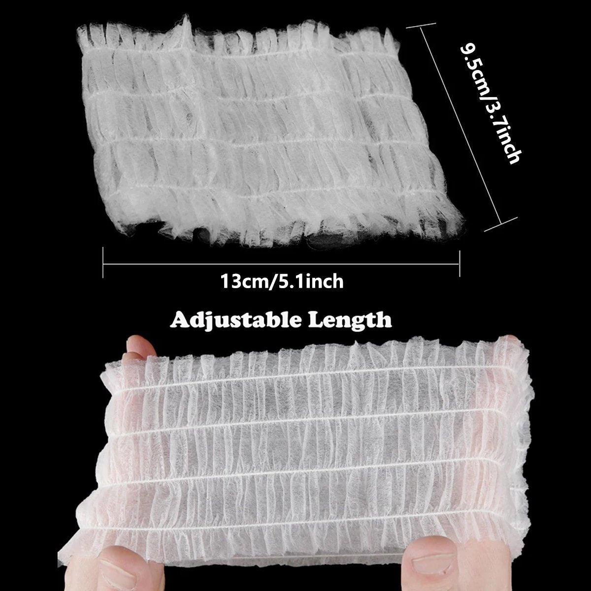 100 Beauty Salon Care Non-woven Hair Band White Edge Band Disposable Hair Net 3