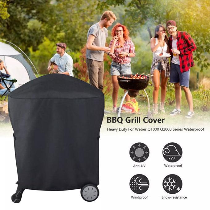 Cart Grill Cover Waterproof Protector For Weber Q200 Series 7113 Bbq Black Au 3