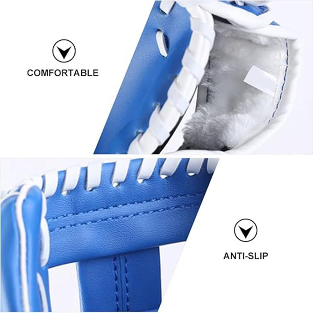 Baseball Glove Thickened Softball Glove Pitcher Mitt Sports Training Outdoor - Blue - 11.5in 5