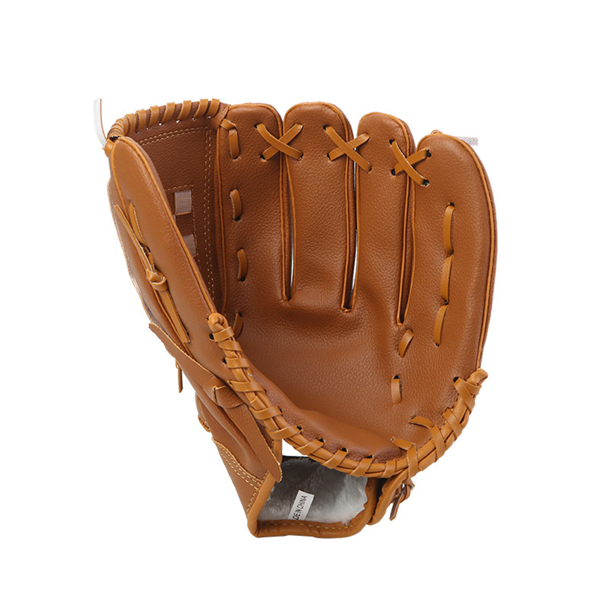 Baseball Glove Thickened Softball Glove Pitcher Mitt Sports Training Outdoor - Brown - 12.5in 8