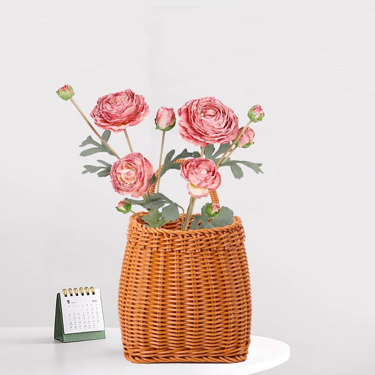 Vintage Wall Hanging Basket Kitchen Storage Basket Small Flower Basket Organizer - 15cm 4