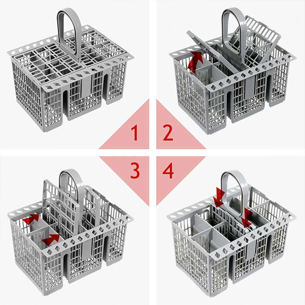 Multifunctional Dishwasher Basket Accessories Fit Hotpoint Indesit Knife And Fork Storage Basket 4