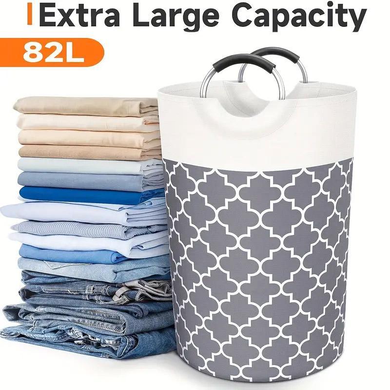 82L Large Capacity Laundry Basket for Dirty Clothes Toy Storage and Organizing - Black 5