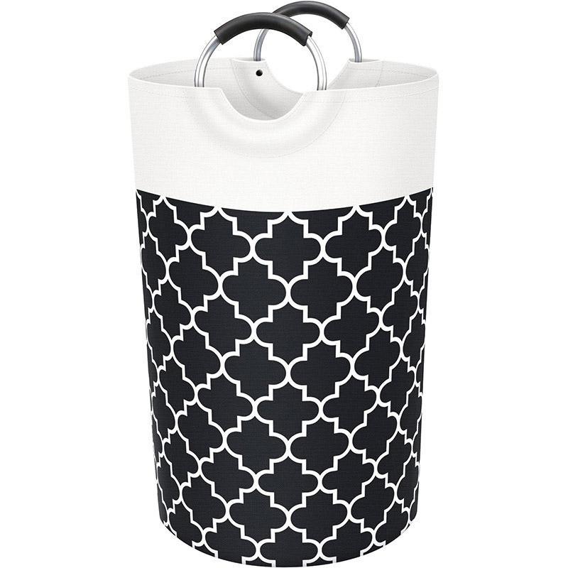 82L Large Capacity Laundry Basket for Dirty Clothes Toy Storage and Organizing - Black 7