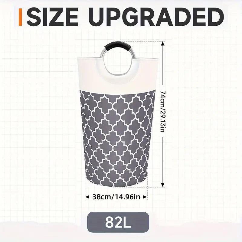 82L Large Capacity Laundry Basket for Dirty Clothes Toy Storage and Organizing - Grey 3