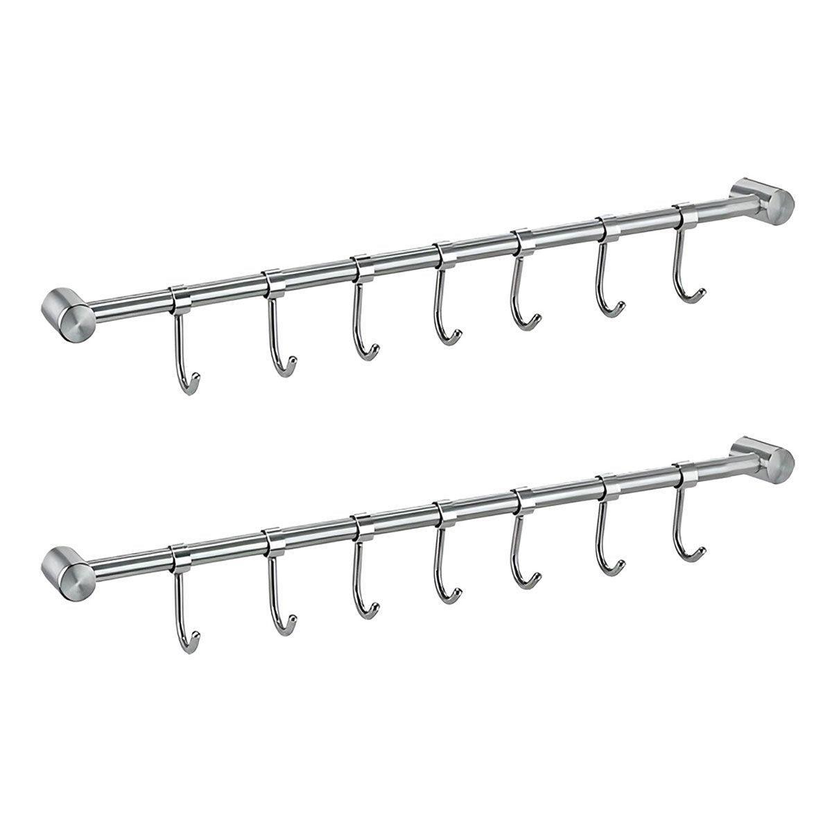 2PCS 304 Stainless Steel Bathroom Towel Hook Wall Mounted Clothes Kitchen Hanger