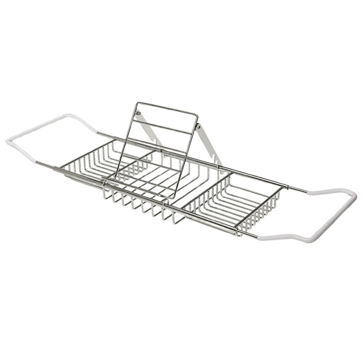 Bathtub Rack Bathroom Storage Shelf Telescopic Adjustable Organiser Tray Home - Silver 6