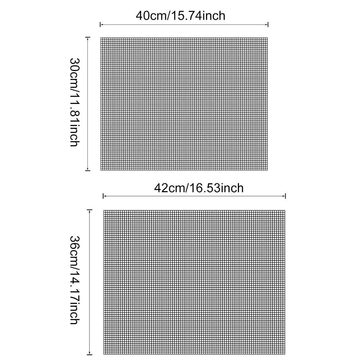 3/6/10PCS Non-Stick BBQ Grill Mat Mesh Liner Cooking Barbecue Sheet Baking Pad - 40X30cm-10PCS 3