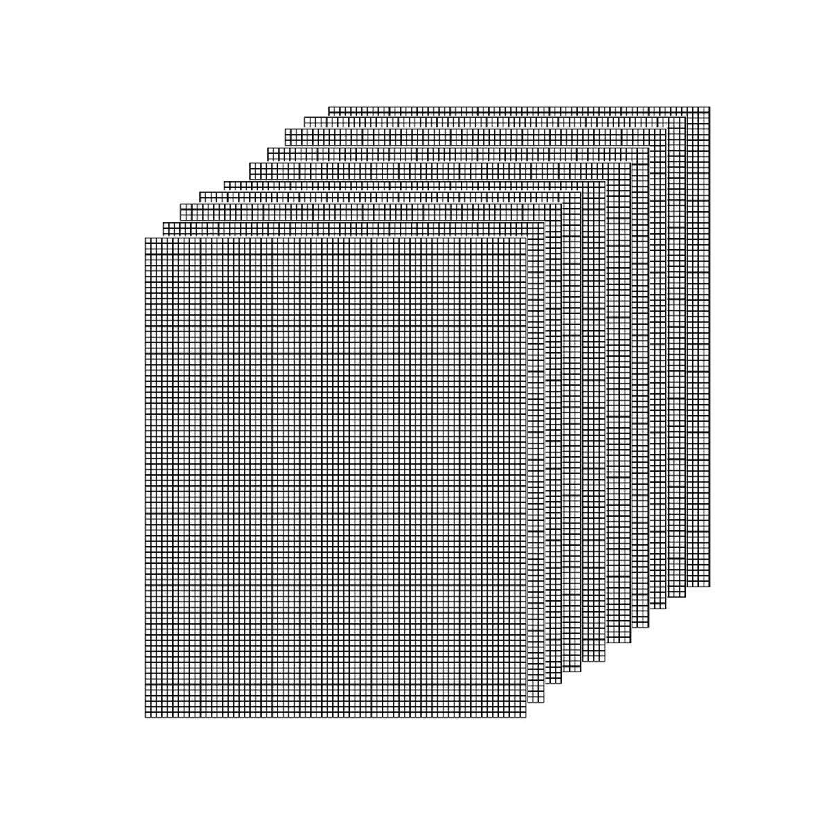 3/6/10PCS Non-Stick BBQ Grill Mat Mesh Liner Cooking Barbecue Sheet Baking Pad - 40X30cm-10PCS 8