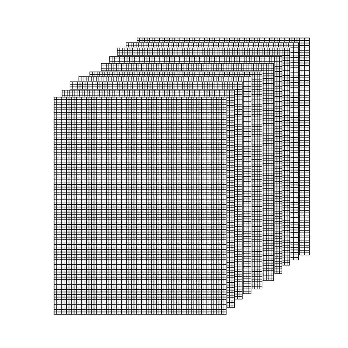 3/6/10PCS Non-Stick BBQ Grill Mat Mesh Liner Cooking Barbecue Sheet Baking Pad - 40X30cm-6PCS 11