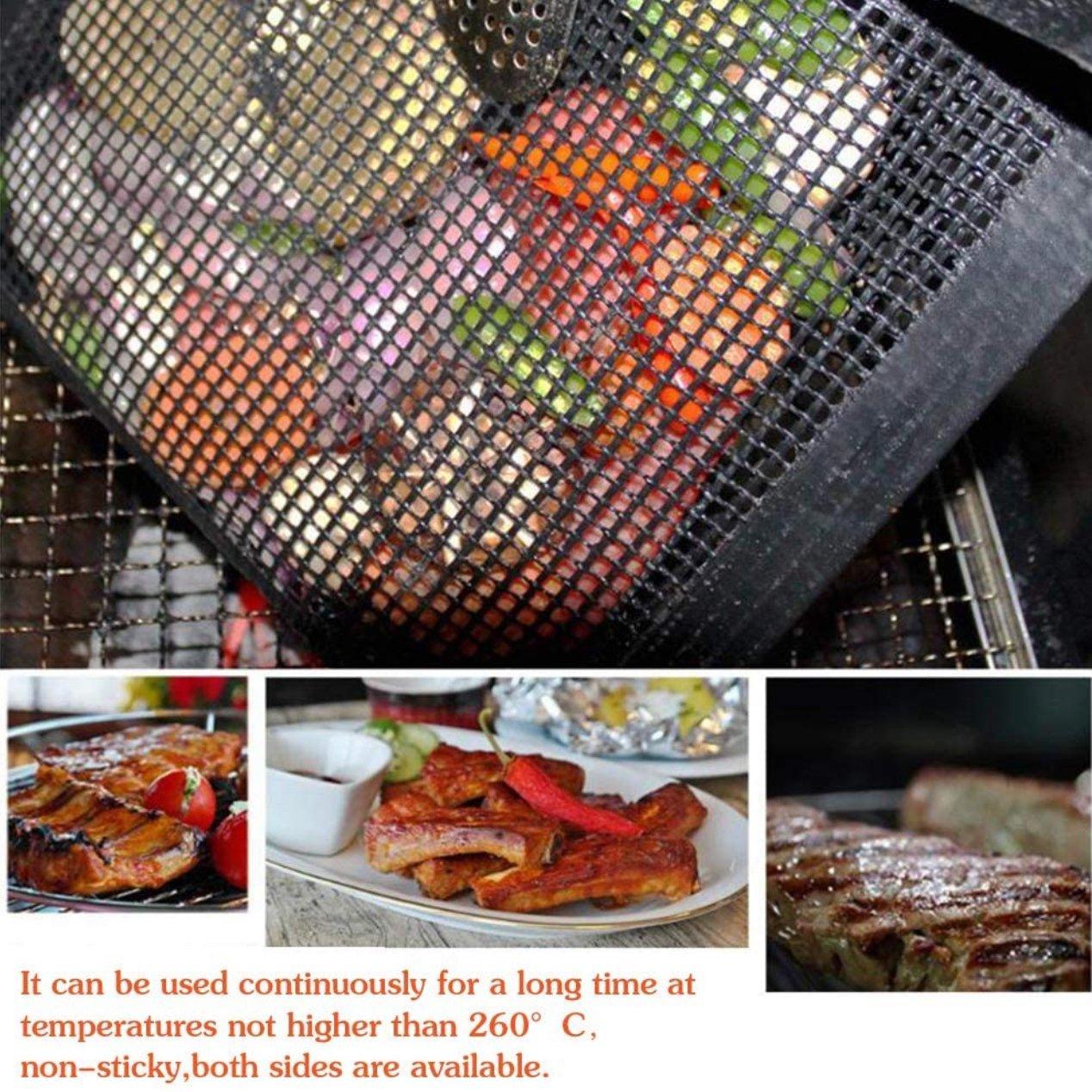 24x14CM BBQ Grilling Mesh Reusable Bag Outdoor Camping Barbecue Grill Mats Cooking Pads - Copper 5