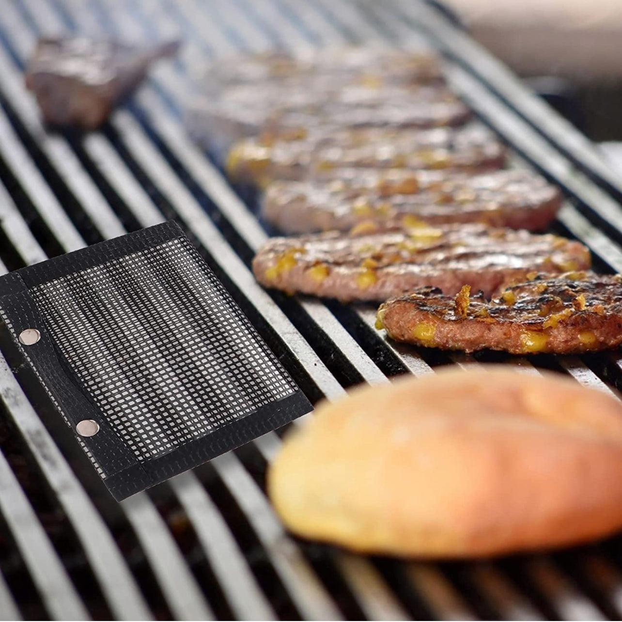 BBQ Mesh Grill Bag 27x22cm Non Stick Reusable Barbecue Grilling Basket Net - Copper 4