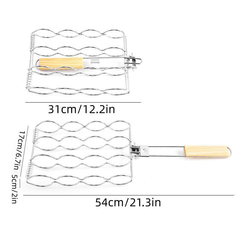 Folding Handle Corn Grill Clip Anti Scald Barbecue Tool for Home Outdoor Cooking 3