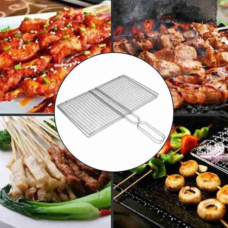 Bbq Fish Grilling Basket Grill Camping Net Meat Vegetable Cooking Kitchen Tool 4