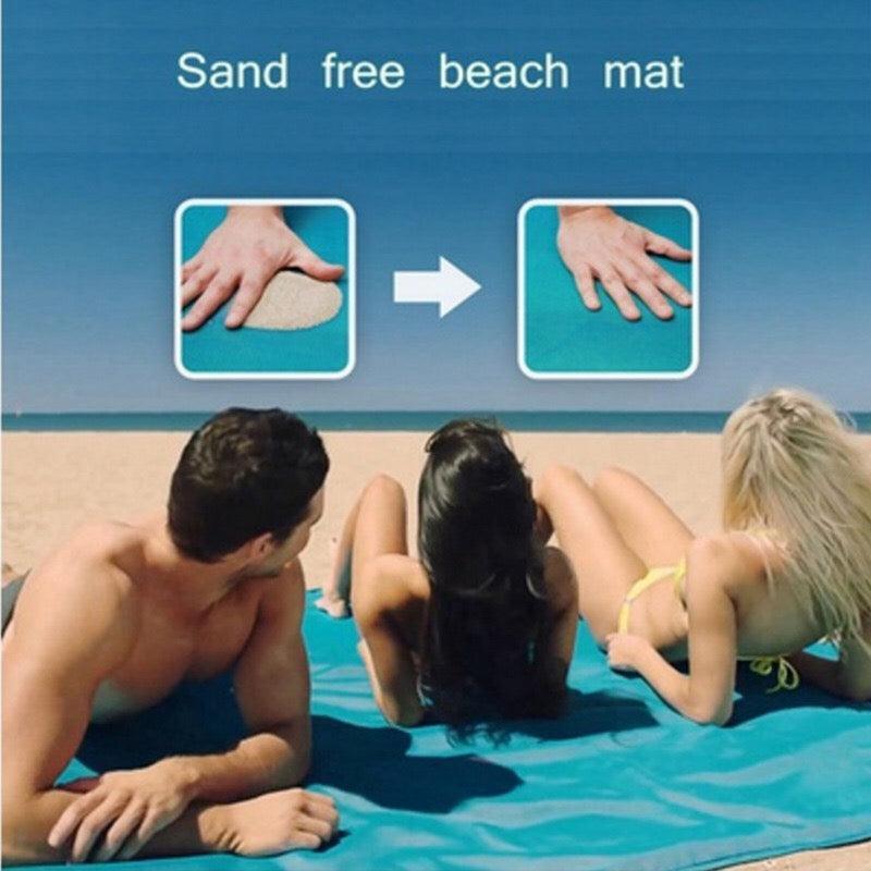 Sand Free Beach Mat Blanket Sand Proof Magic Sandless Sand Dirt & Dust Disappear - Pink 3