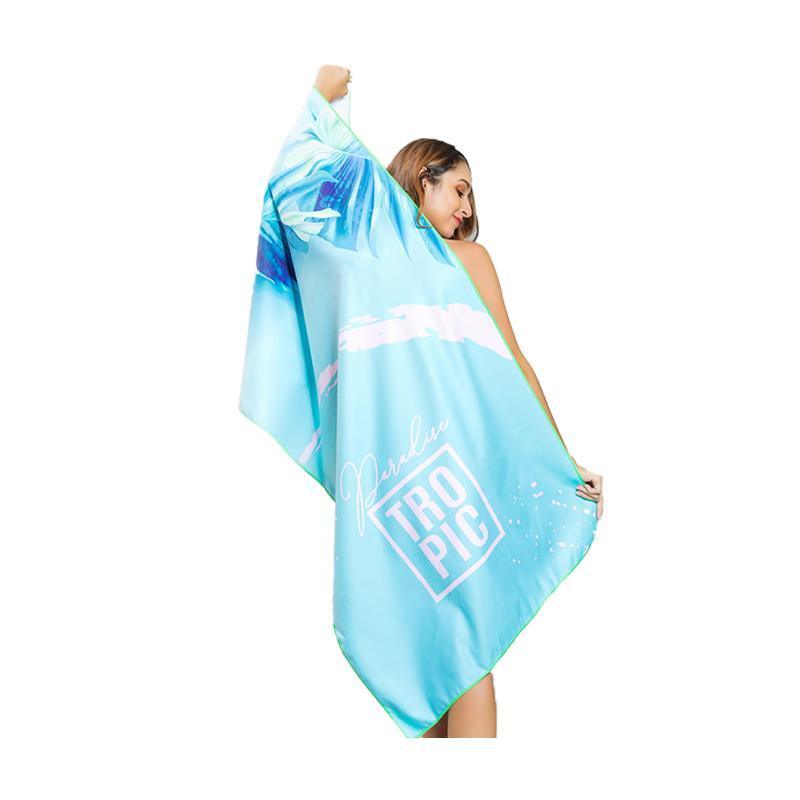 Sand Free XL Beach Towel + Bag Quick Dry Microfibre Compact Light Swimming - Deep Blue Whale 8