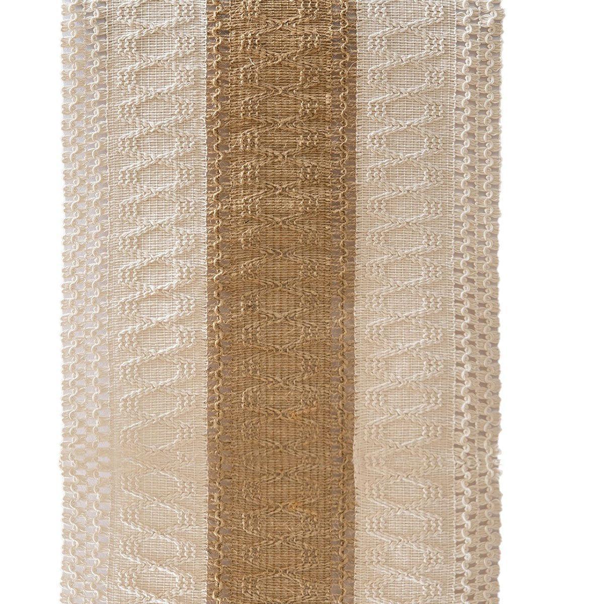 Cotton Linen Table Runner with Knot Tassel Bed End Towel Long Tablecloth Mat - Beige 10