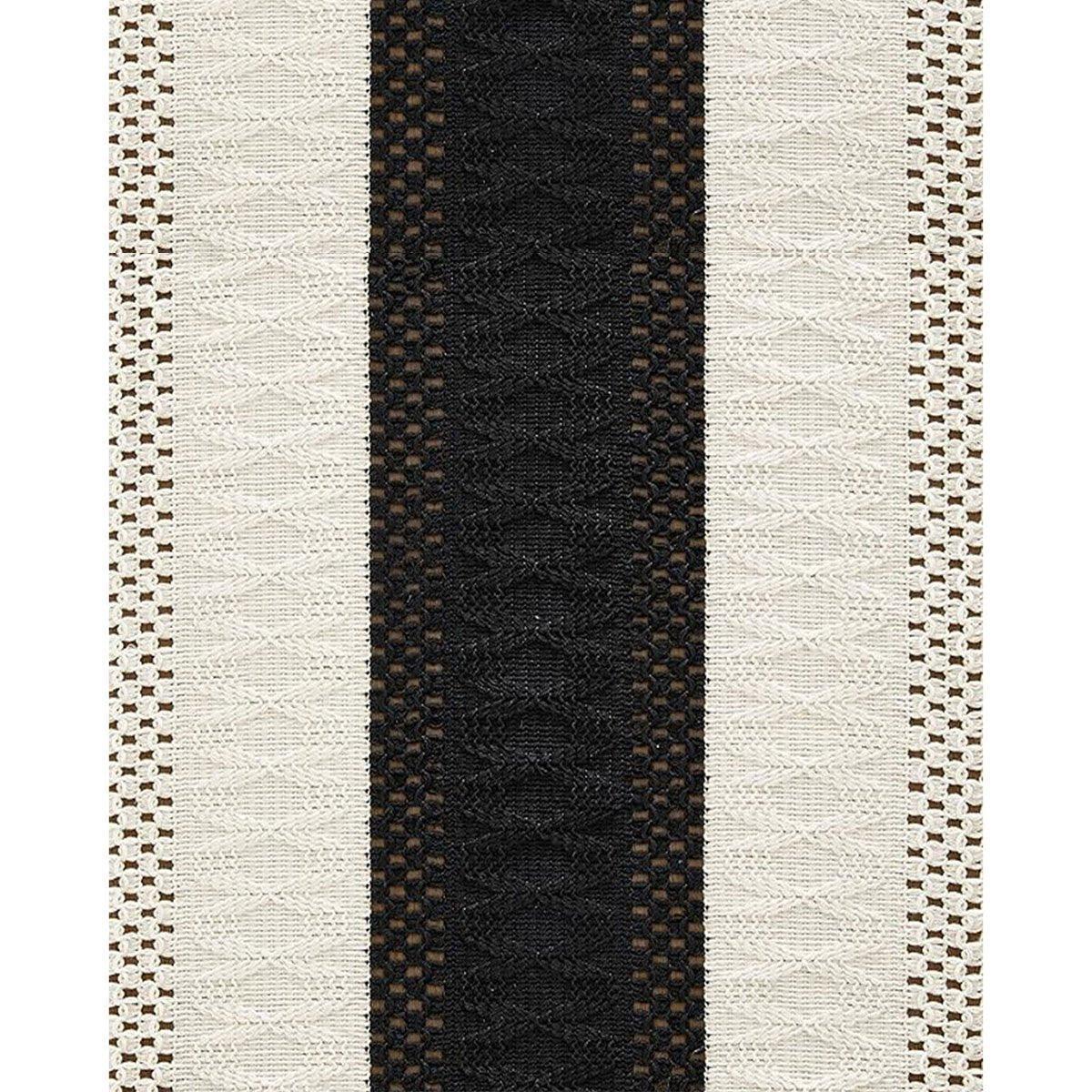 Cotton Linen Table Runner with Knot Tassel Bed End Towel Long Tablecloth Mat - Black 7