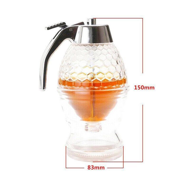 Honey Syrup Dispenser with Stand Bottom Flow Trigger Jar for Kitchen Use 3