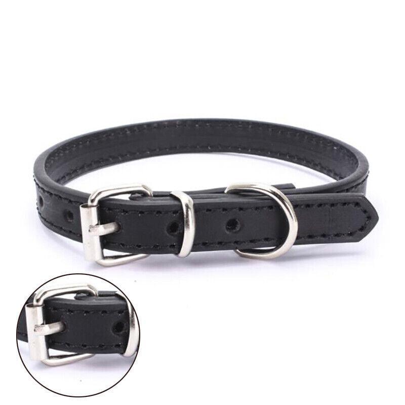 Dog Collar Pet Puppy Adjustable Neck Strap Pu Leather S - Blue 4