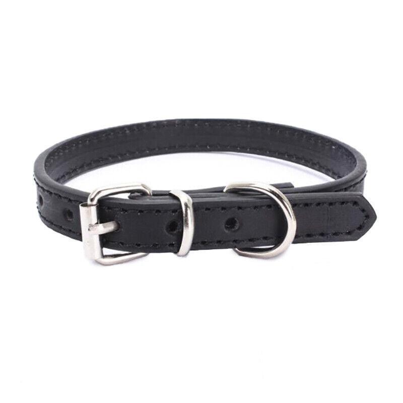 Dog Collar Pet Puppy Adjustable Neck Strap Pu Leather S - Blue 6