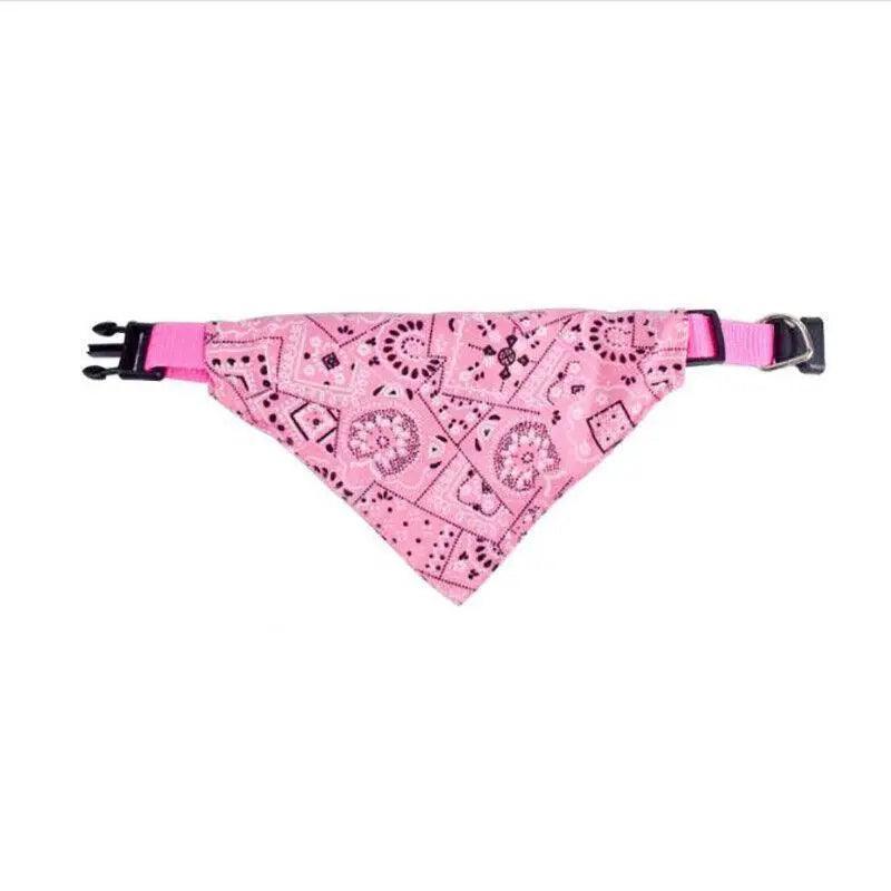 L Adjustable Pet Dog Bandana Collar Triangle Scarf For Puppy Cat Neckerchief - Pink 8