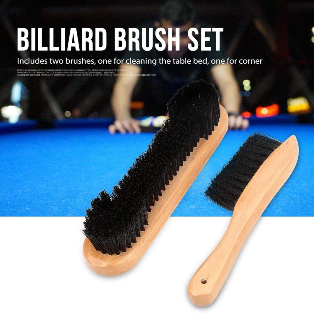 2PCS Brush Rail Brush Set Billiard Table Cleaning Kit Pool Table Corner Brush 4
