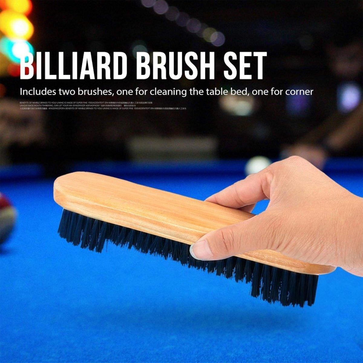 2PCS Brush Rail Brush Set Billiard Table Cleaning Kit Pool Table Corner Brush 5