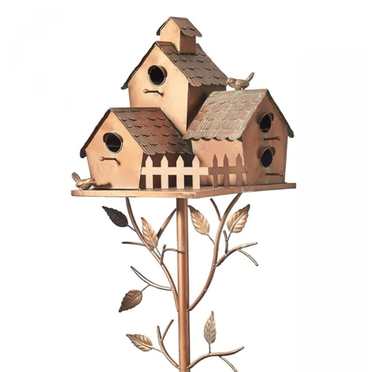 Birdhouse Garden Stakes Outdoor Yard Ornaments for Lawn and Garden Decoration - D 10