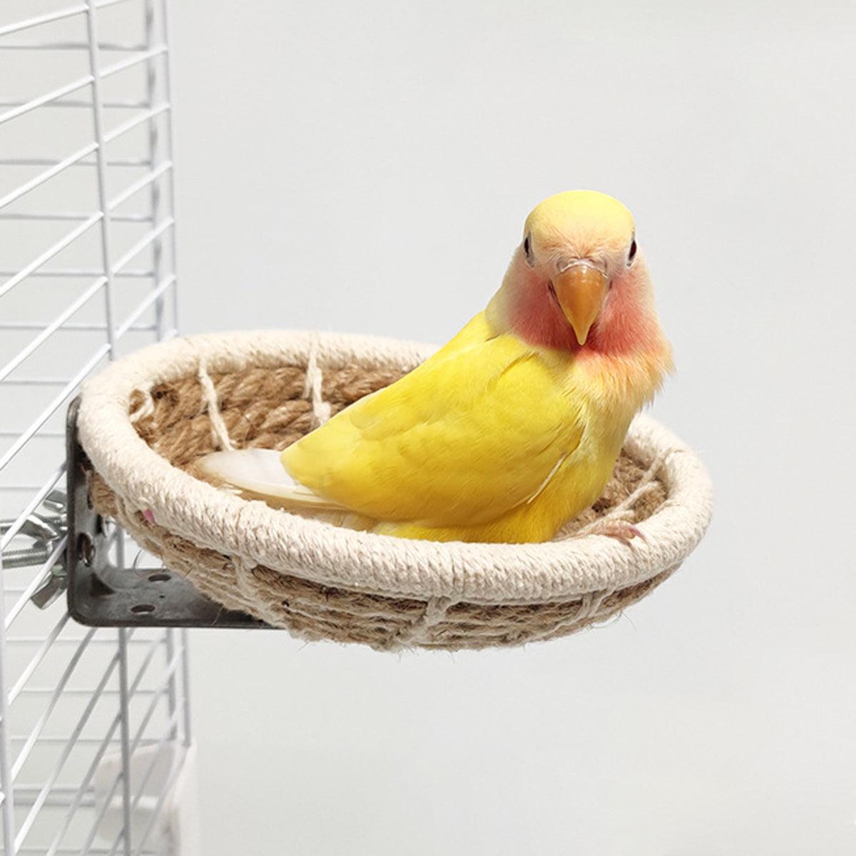 Birds Nest Parrot Straw Nest for Small Animal Nesting Material Bedding - Cotton Rope 4