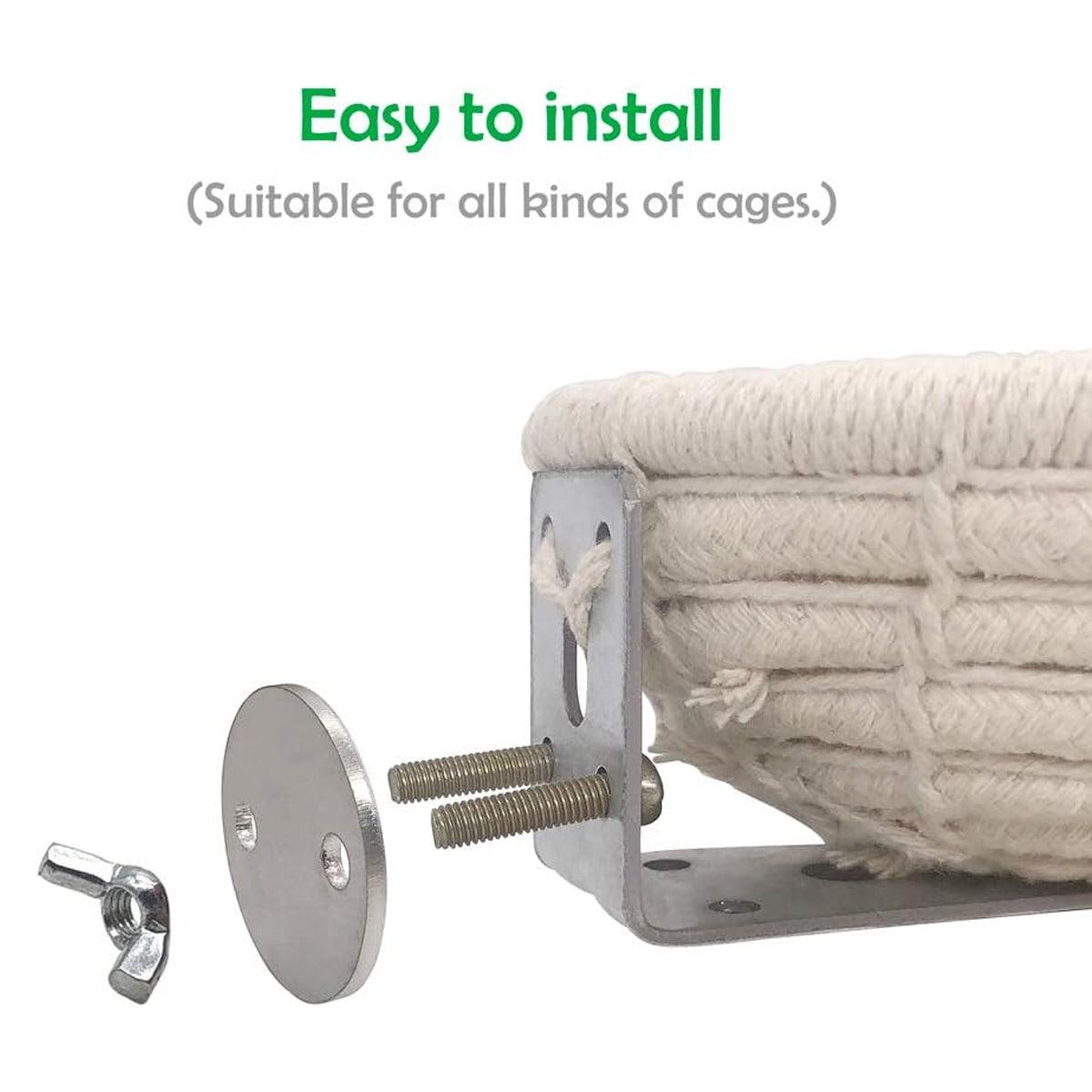 Birds Nest Parrot Straw Nest for Small Animal Nesting Material Bedding - Cotton Rope 5