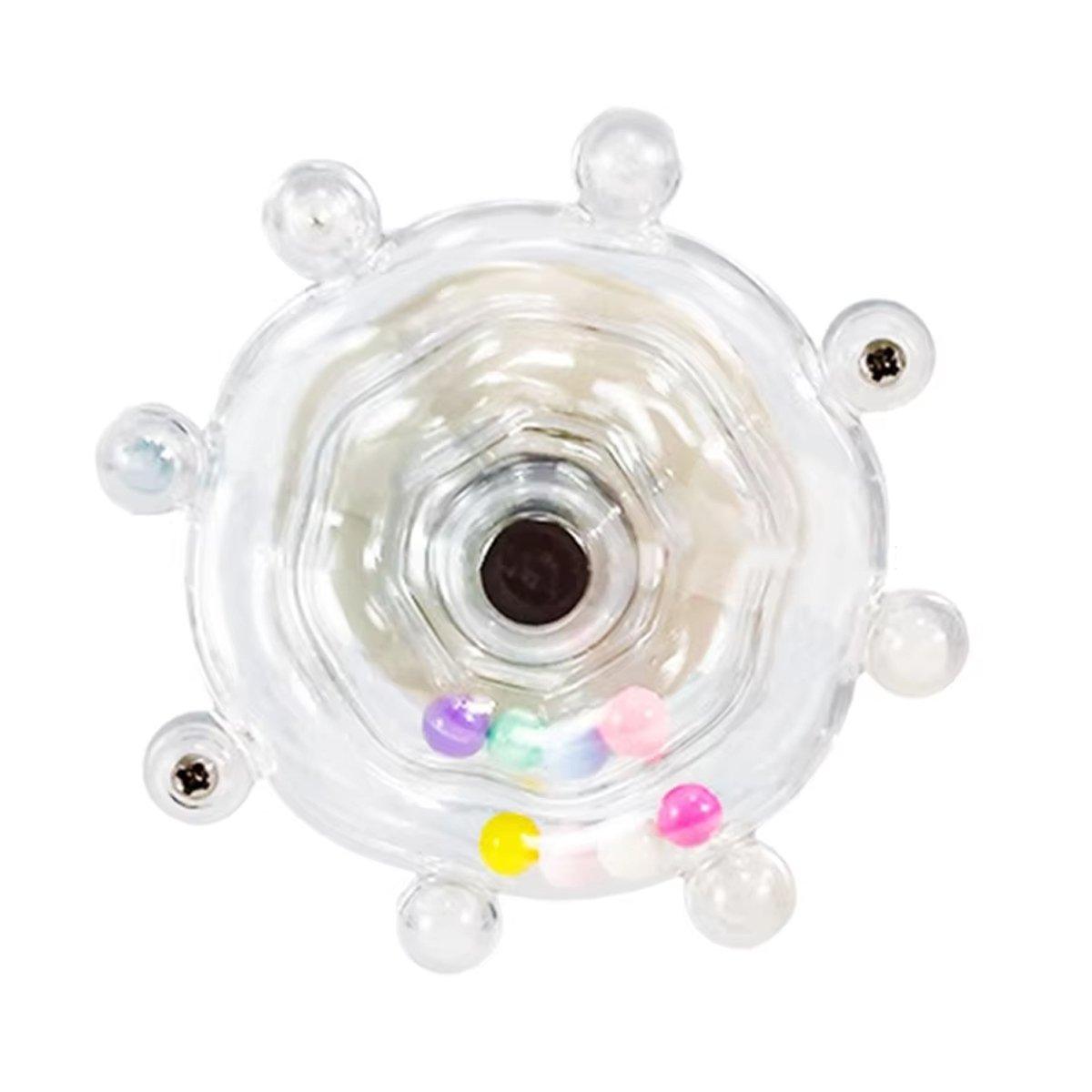 Interactive Parrot Spinning Wheel Stress Relief Toy for Small Birds Durable - Transparent 6