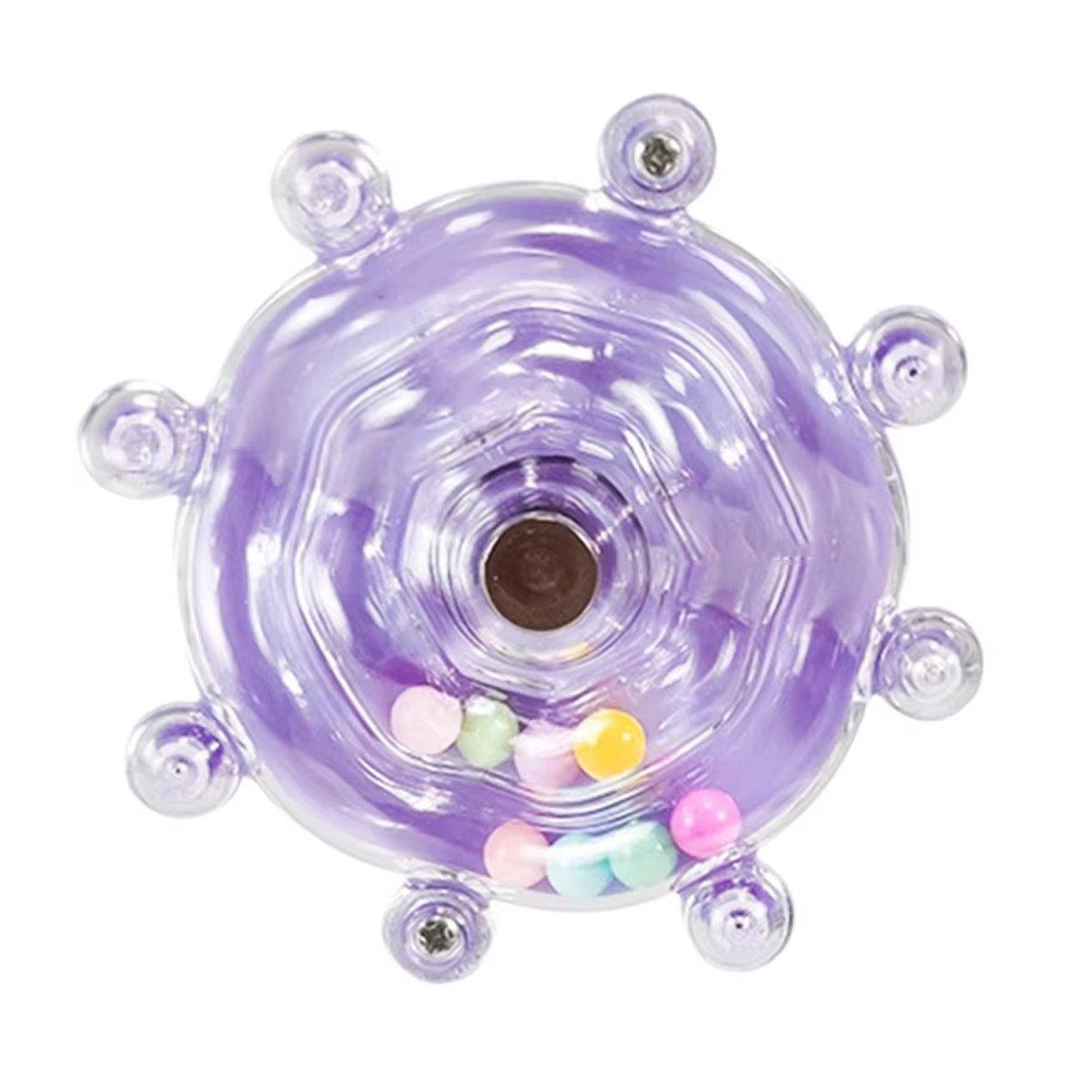 Interactive Parrot Spinning Wheel Stress Relief Toy for Small Birds Durable - Transparent 8