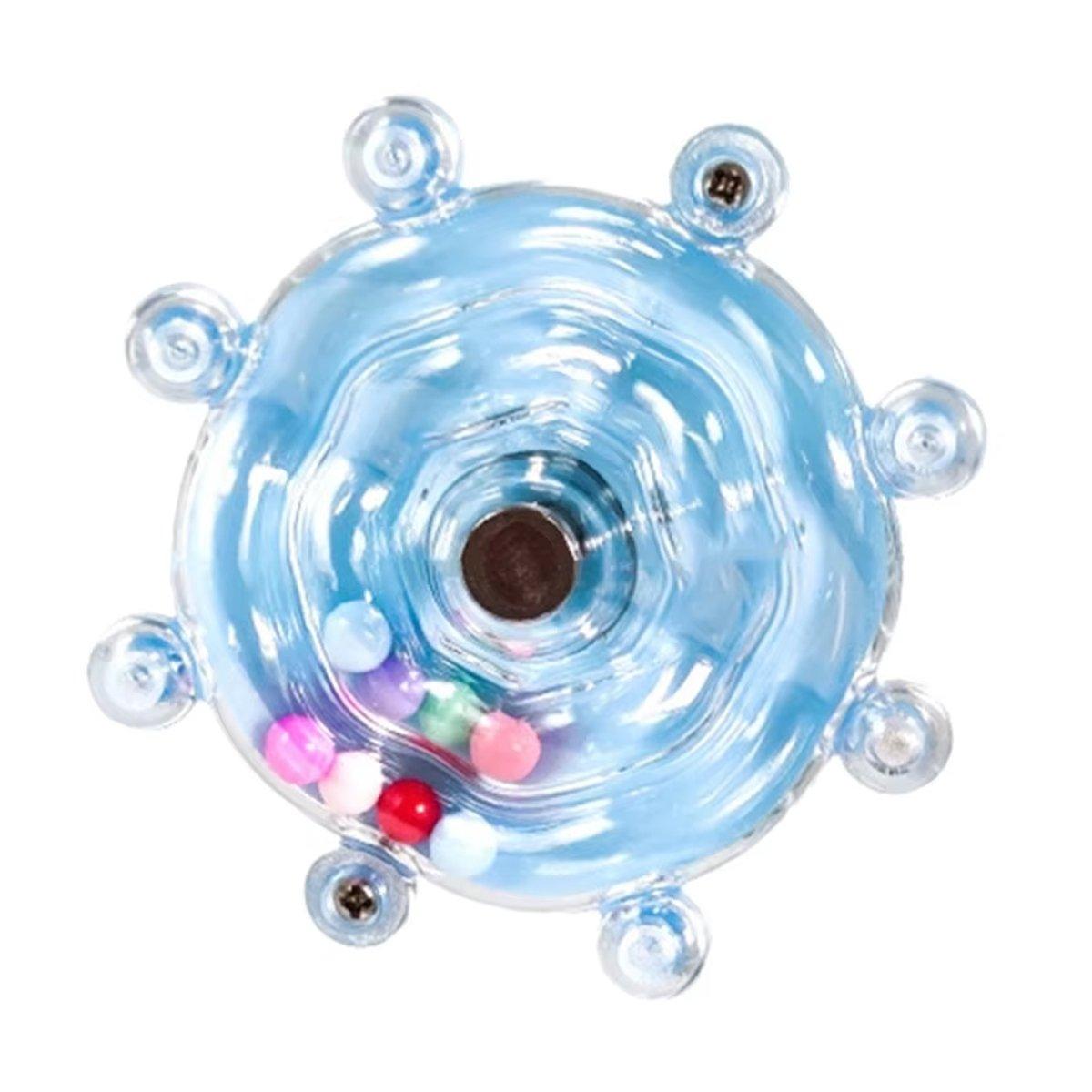 Interactive Parrot Spinning Wheel Stress Relief Toy for Small Birds Durable - Transparent 9