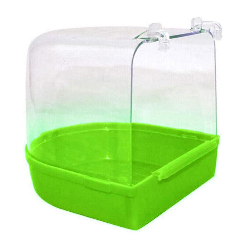 Bird Water Bath Tub For Pet Cage Hanging Bowl Parrot Birdbath Pet Cleaning - Green 9