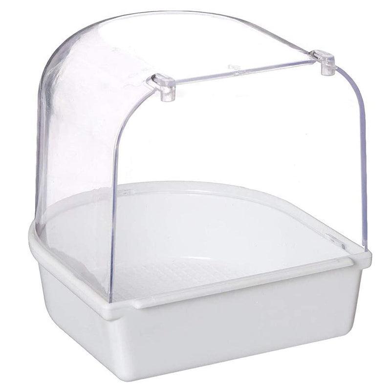 Bird Water Bath Tub For Pet Cage Hanging Bowl Parrot Birdbath Pet Cleaning - Pink 6