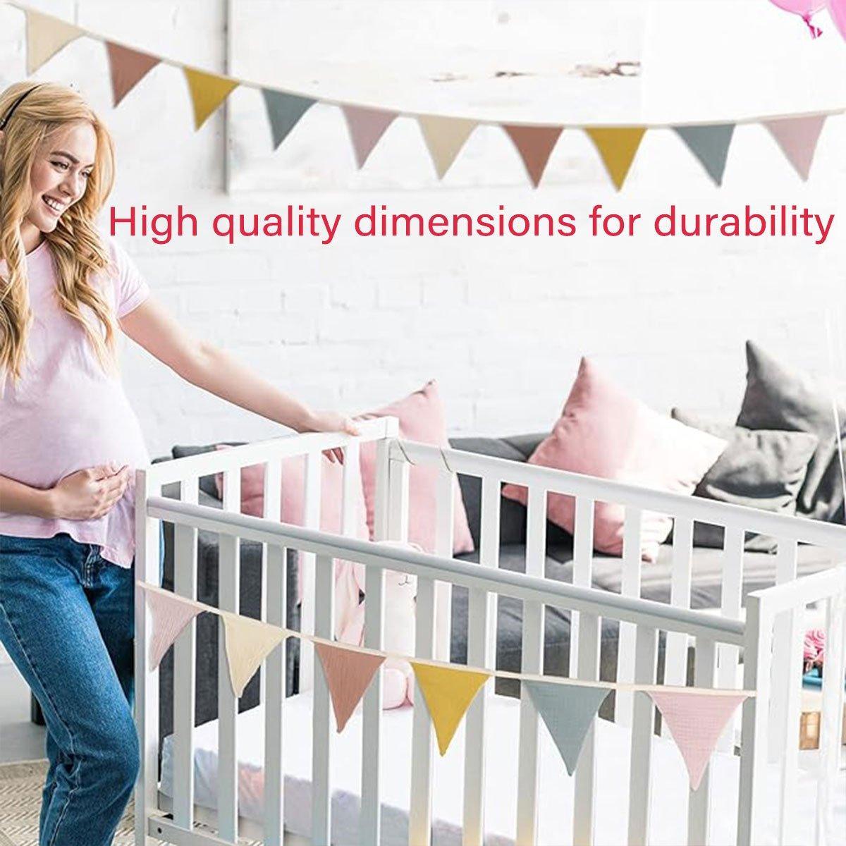 2PCS Triangle Bunting Flag Garland Hanging Flag Banner for Wedding Parties 5