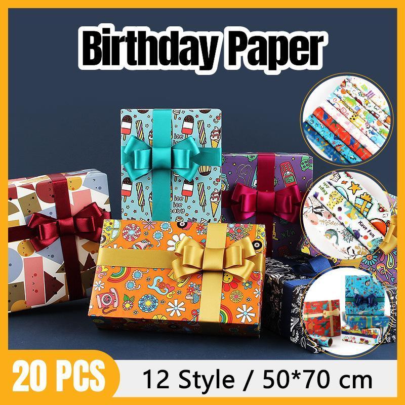 20pcs Cute Animal Cartoon Gift Wrapping Paper for Toys Bookskin and Crafts - Submarines-20PCS