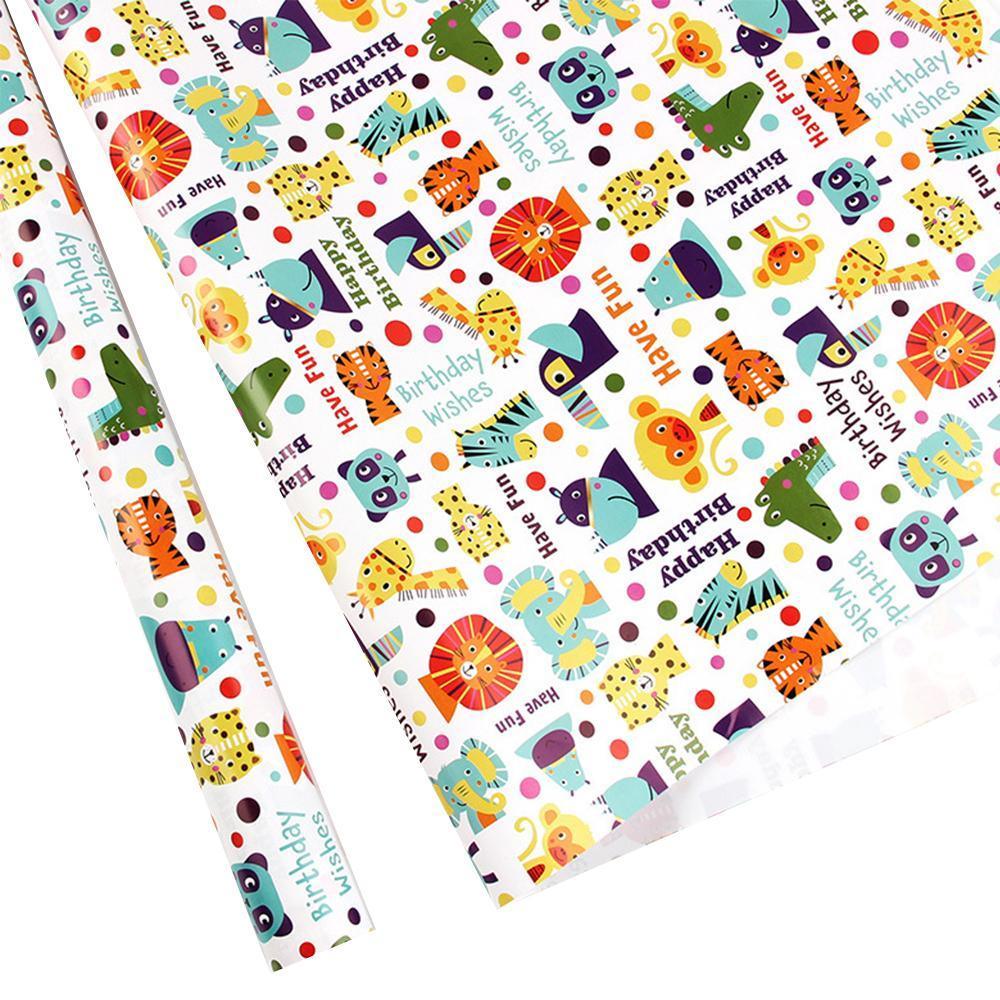 20pcs Cute Animal Cartoon Gift Wrapping Paper for Toys Bookskin and Crafts - Lions and tigers-20PCS 11