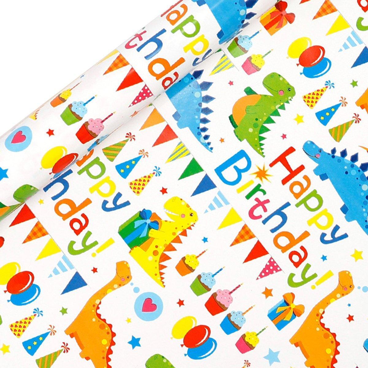 3 Pack Colorful Celebration with Premium Present Wrapping Paper - QQLW 12